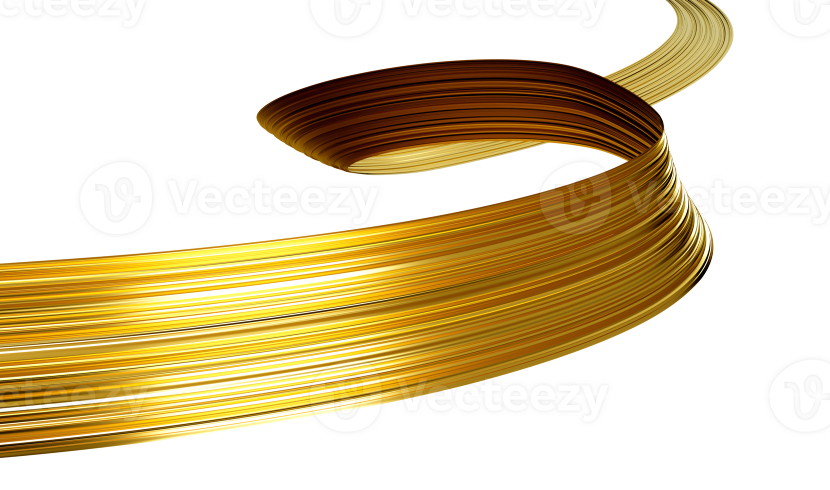 Abstract shiny color gold wave luxury 3d illustration png