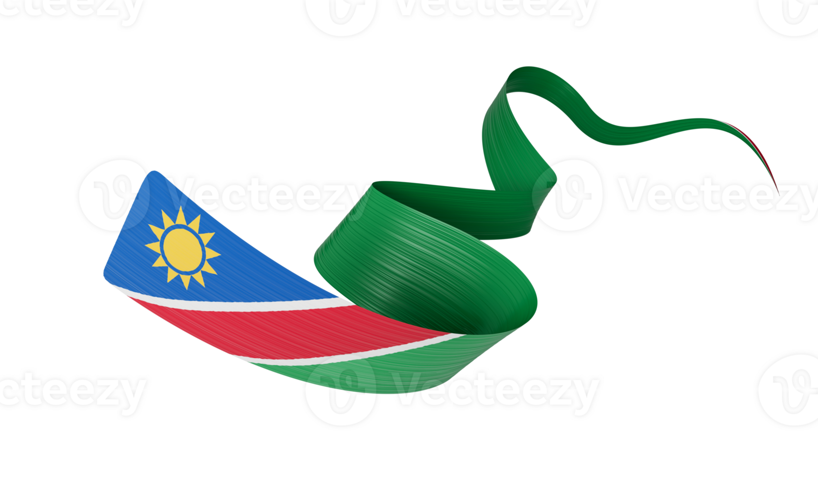 3d Flag of Namibia Country, 3d Wavy Ribbon Flag of Namibia, 3d illustration png
