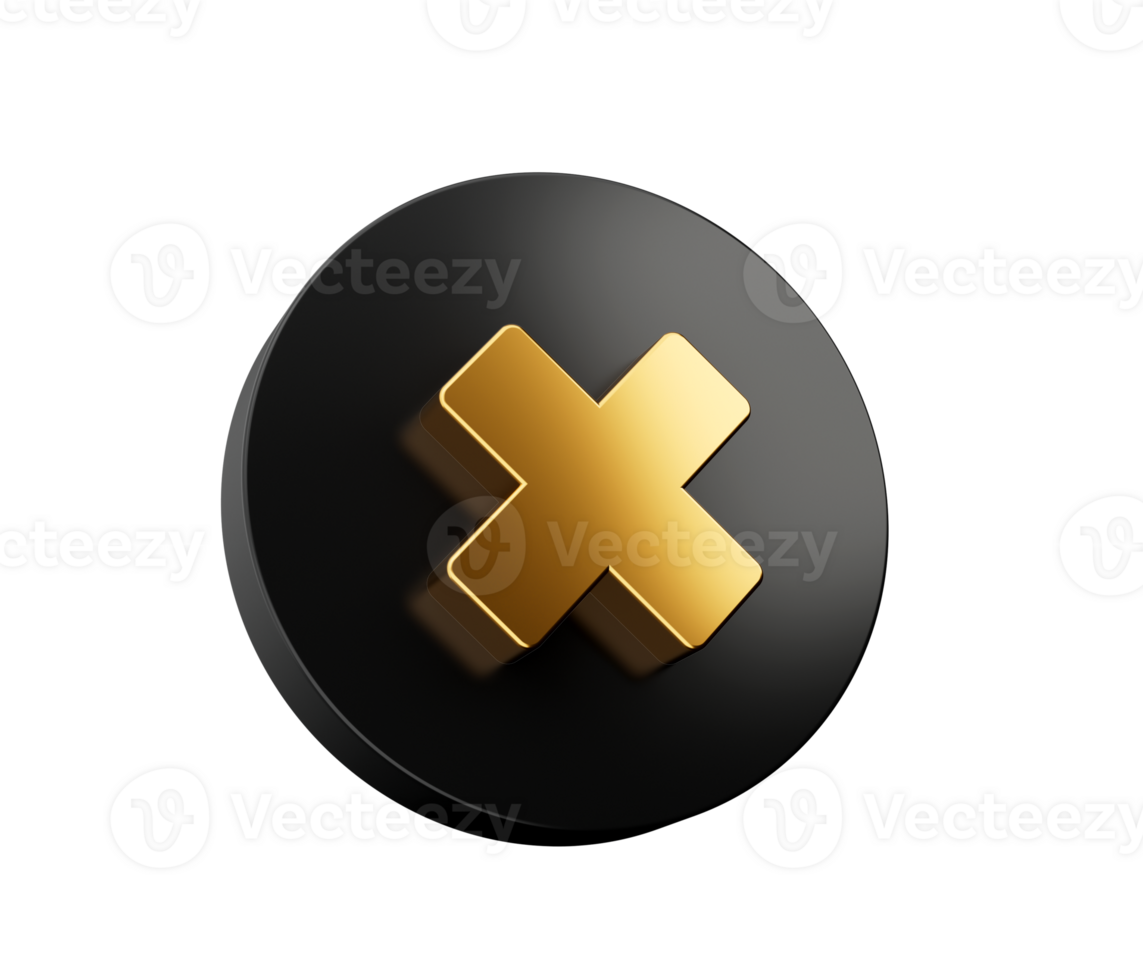 Mathematical gold Multiple symbols 3d style. Isolated objects 3d illustration png