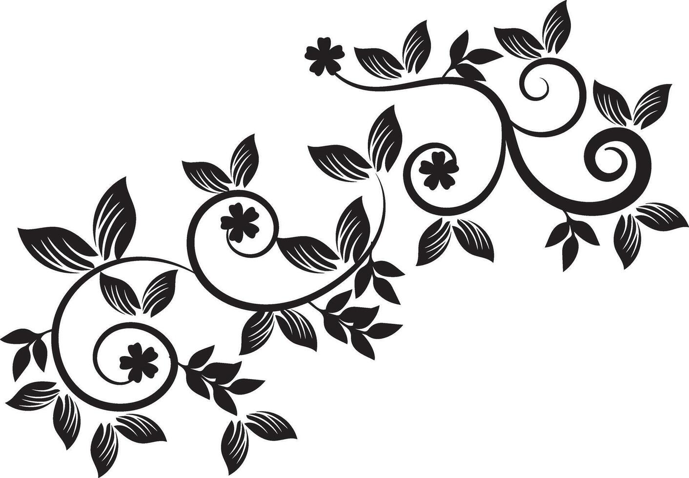 Floral ornaments collection vector