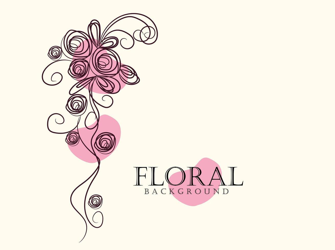 Hand drawn floral background vector