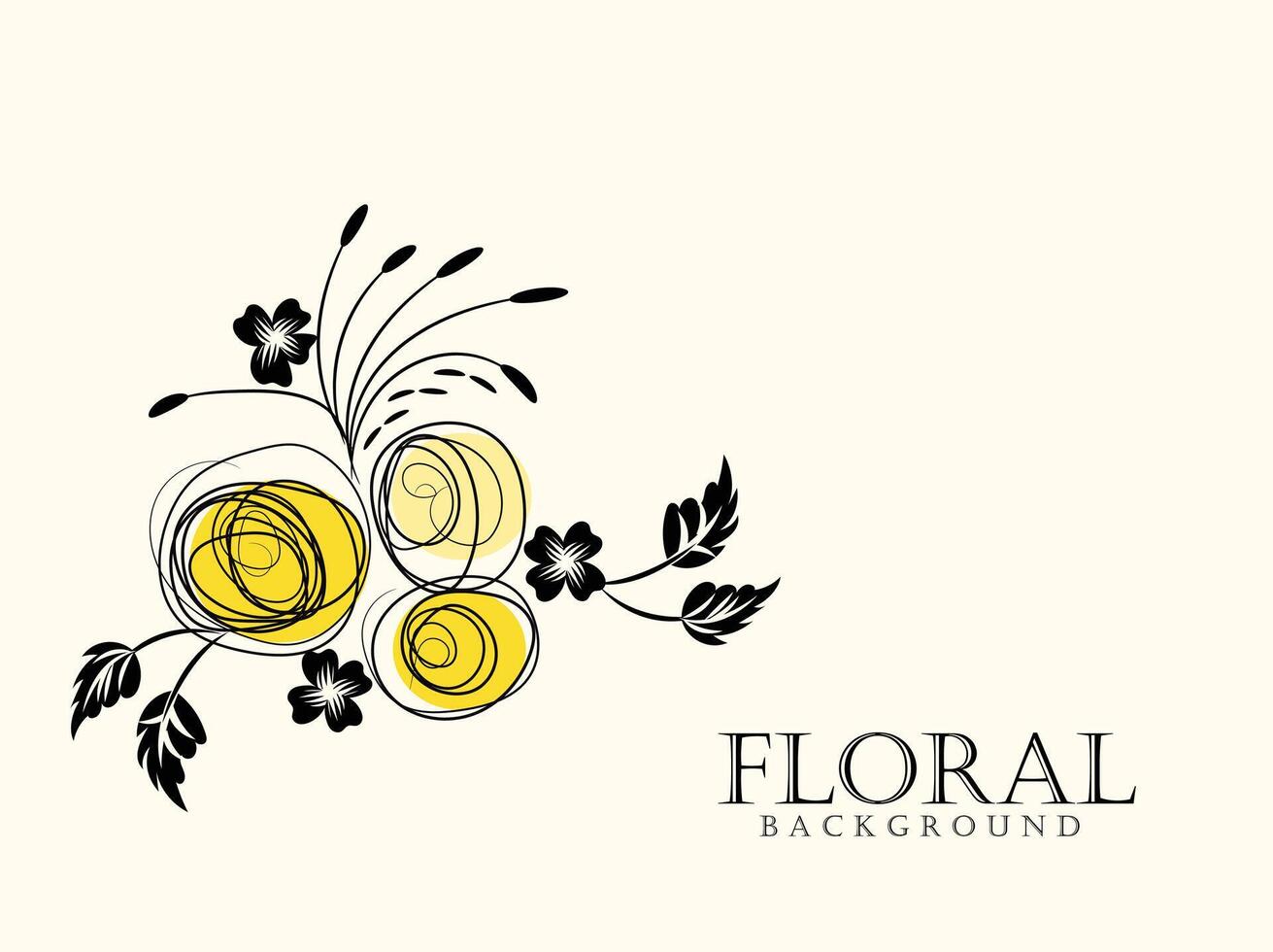 Hand drawn floral background vector