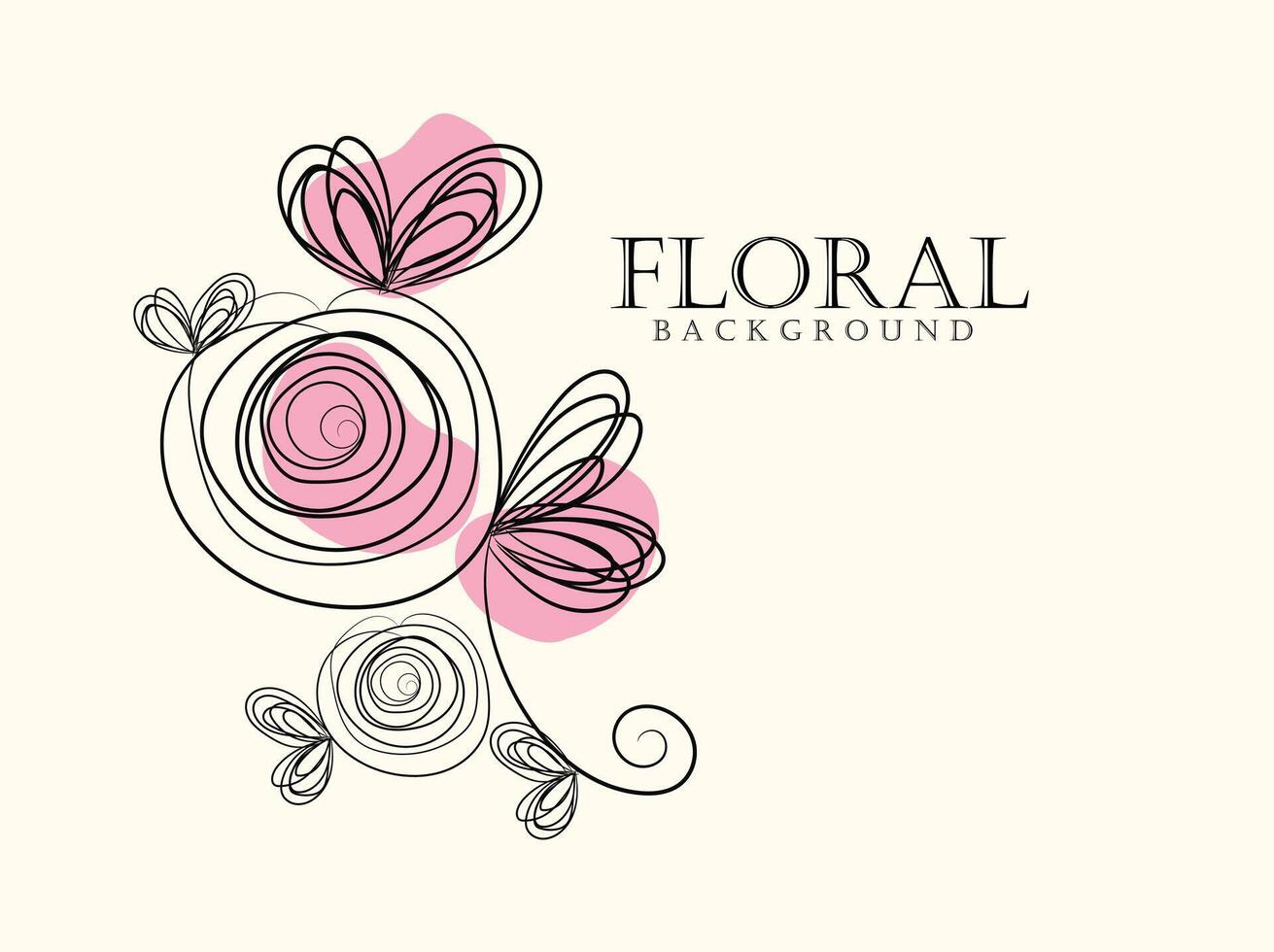 Hand drawn floral background vector
