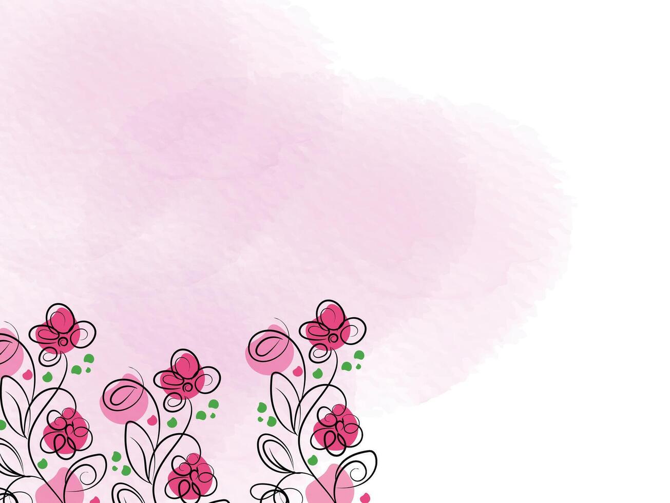Watercolor hot pink background vector
