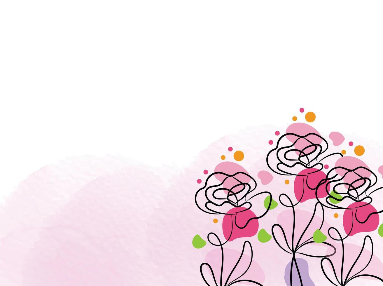 Watercolor hot pink background vector