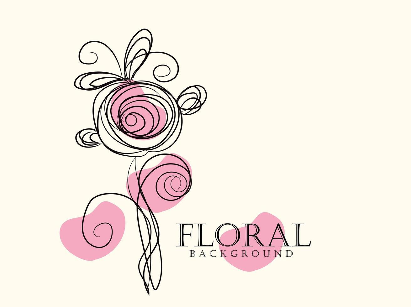 Hand drawn floral background vector