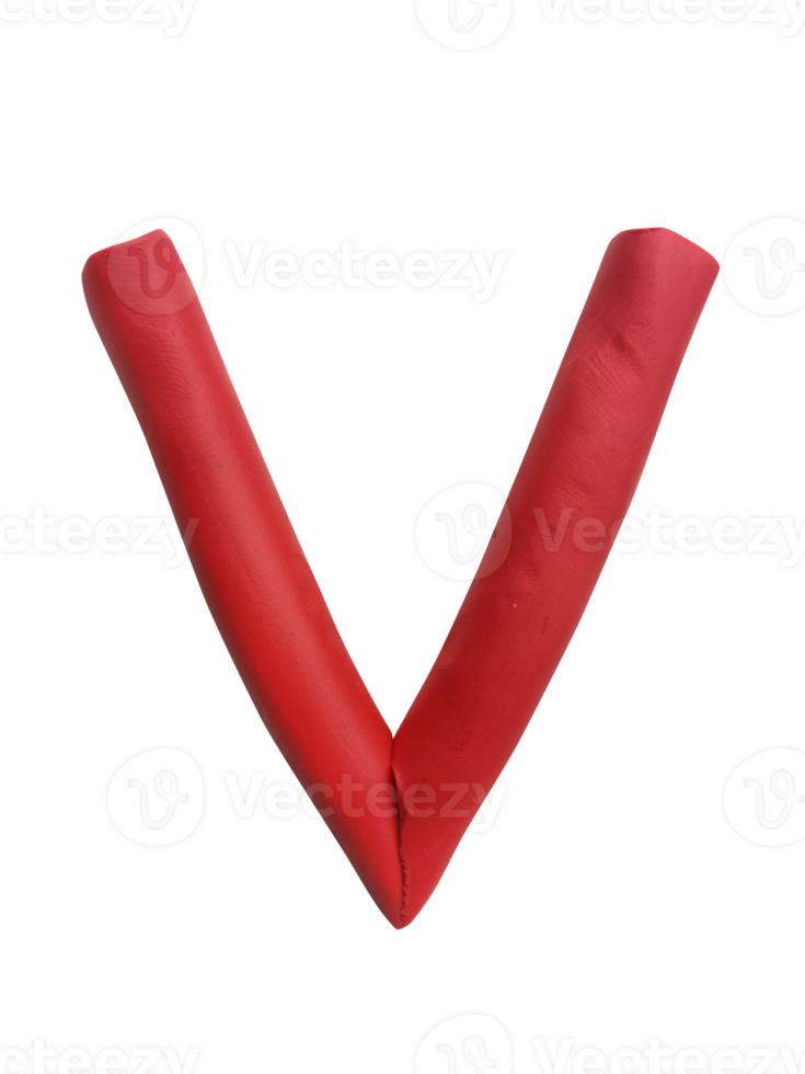 Handmade plasticine alphabet, transparent background. English colorful letters of modelling clay png