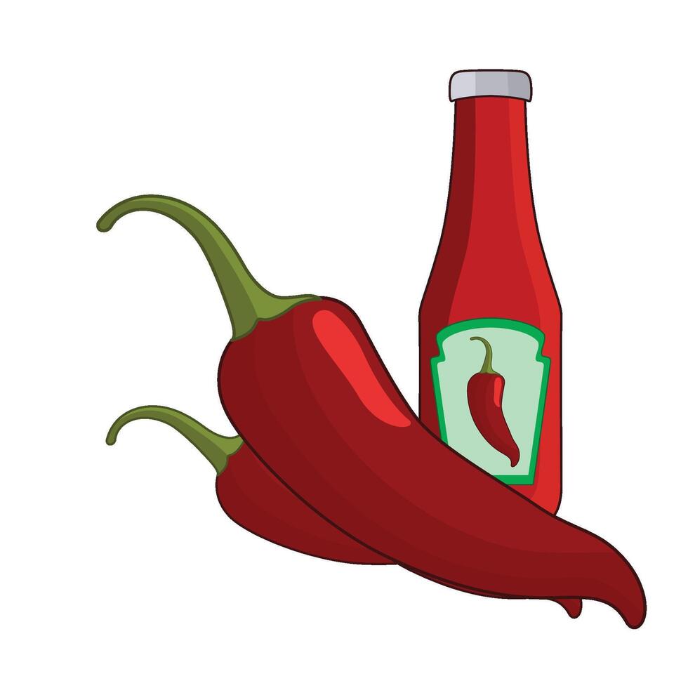 illustration of chili sauce vector