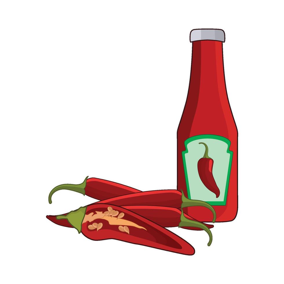 illustration of chili sauce vector