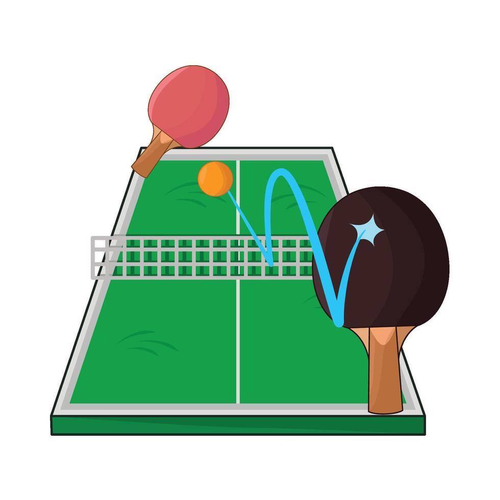 illustration of table tennis vector