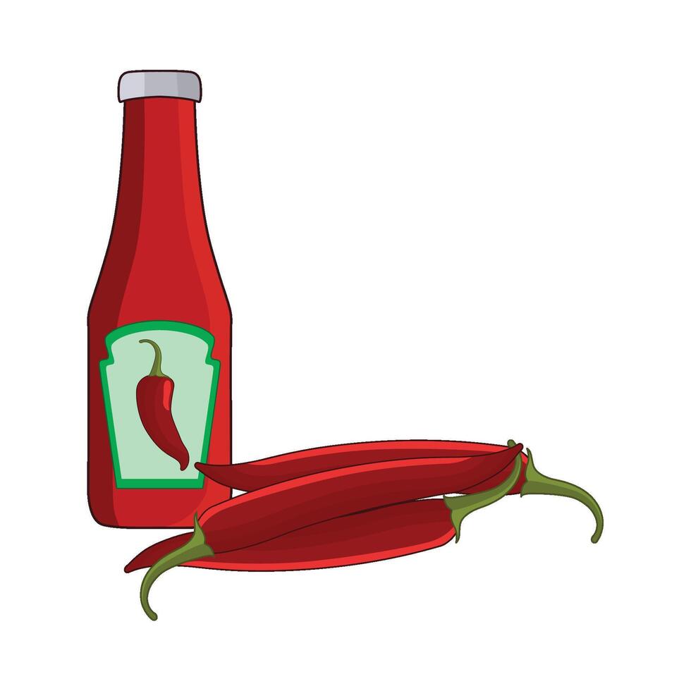 illustration of chili sauce vector