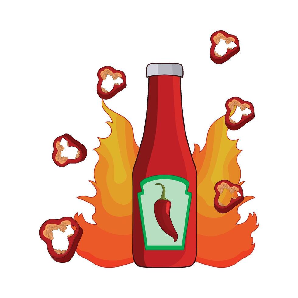illustration of chili sauce vector