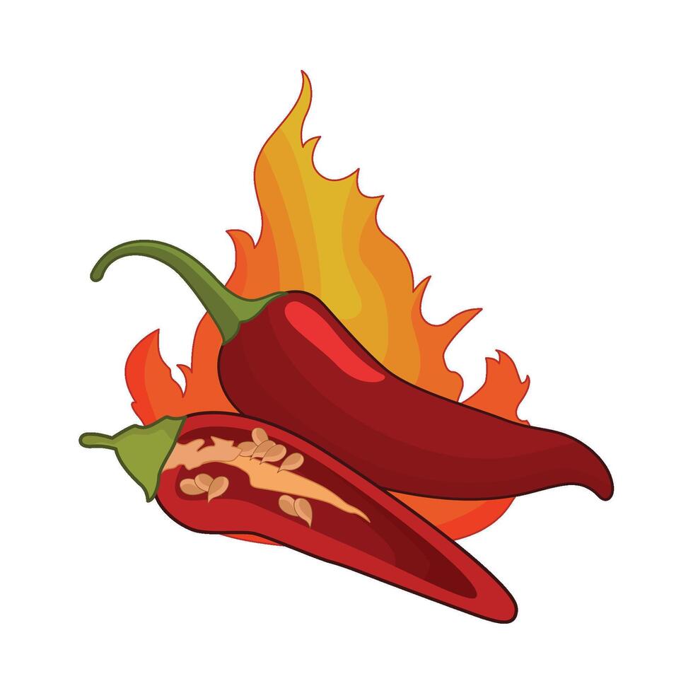 illustration of hot chili vector