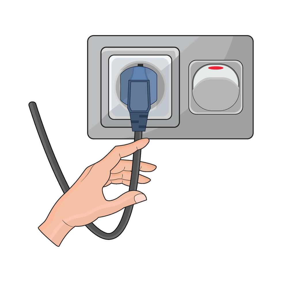 illustration of plug in vector