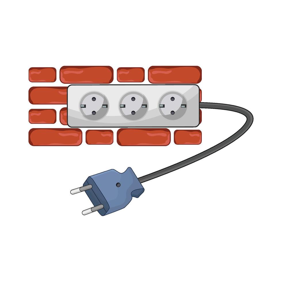 illustration of plug in vector