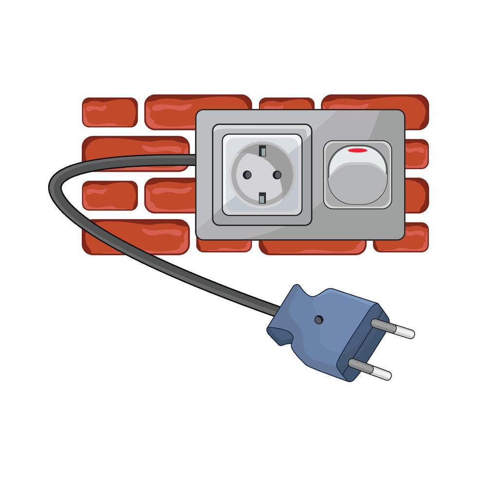 illustration of plug in vector