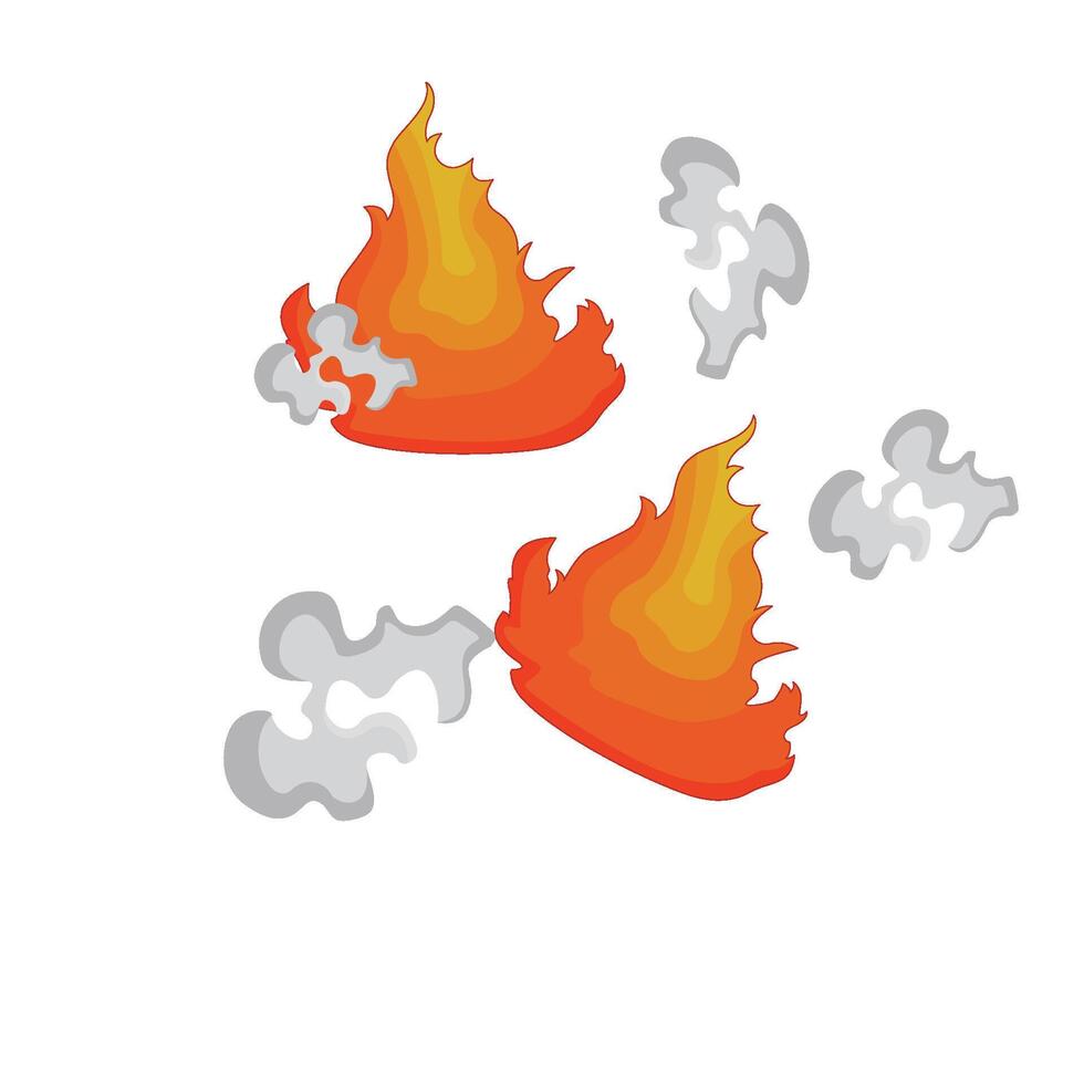 illustration of electrical socket fire vector