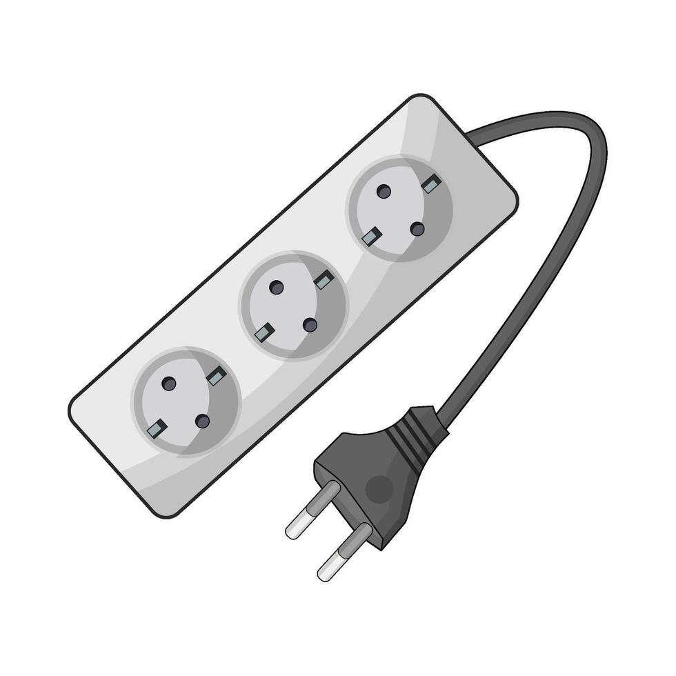 illustration of electric socket and plug vector