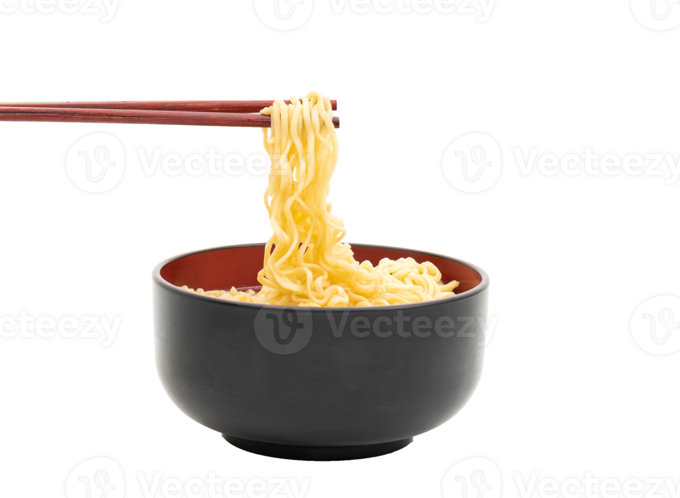 noodle chopsticks in a black bowl on file png