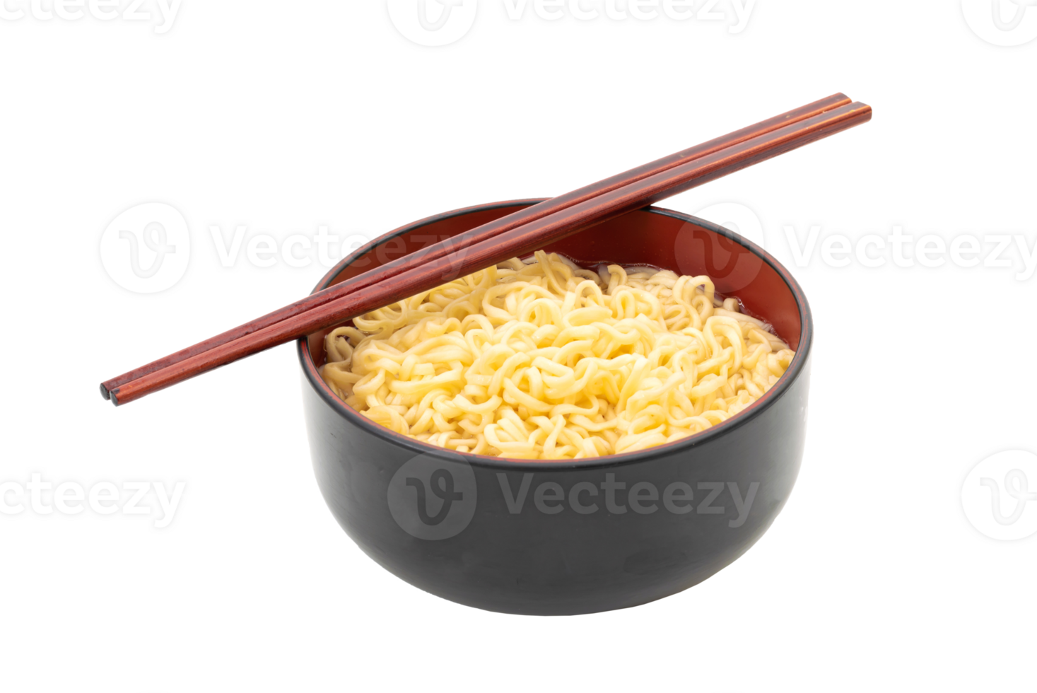 noodle chopsticks in a black bowl on a file png