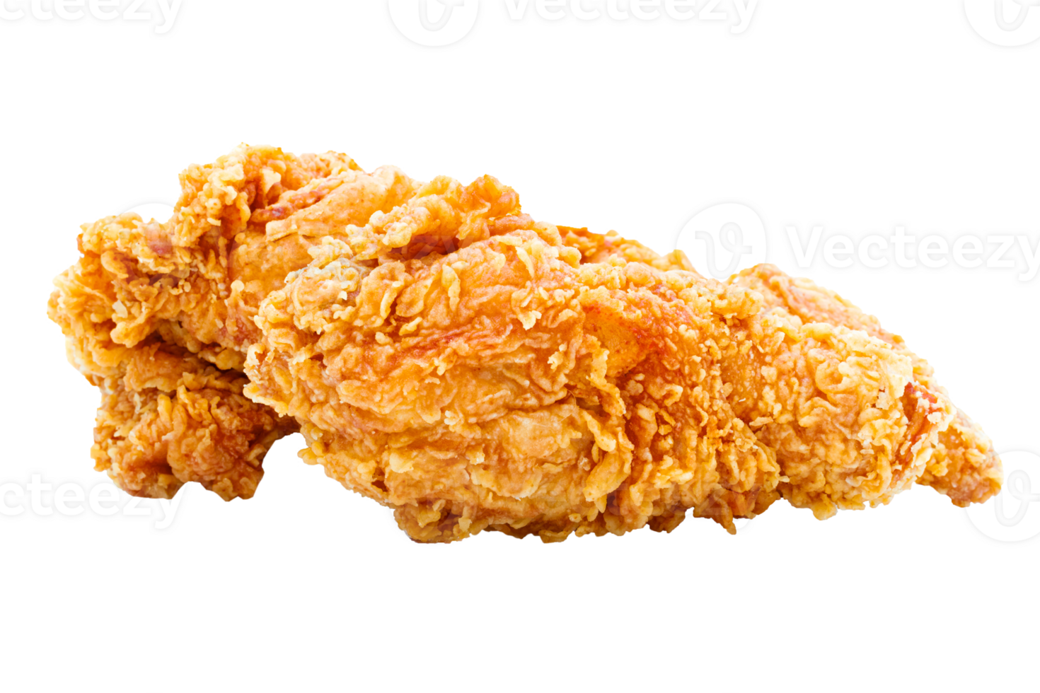 Fried Crispy Chicken on a file png