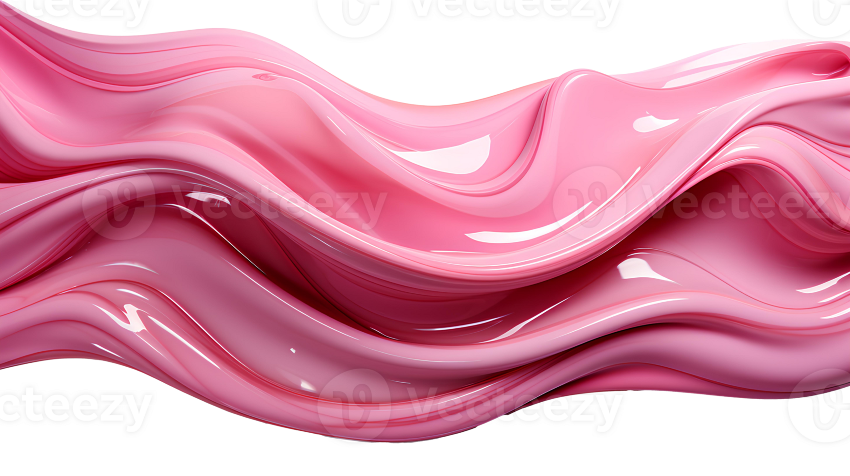 Pink abstract liquid wave. Pink pigment floating isolated. Pink liquid splash png