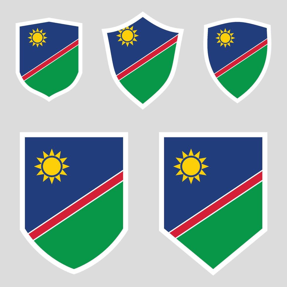 Namibia Set shield frame vector