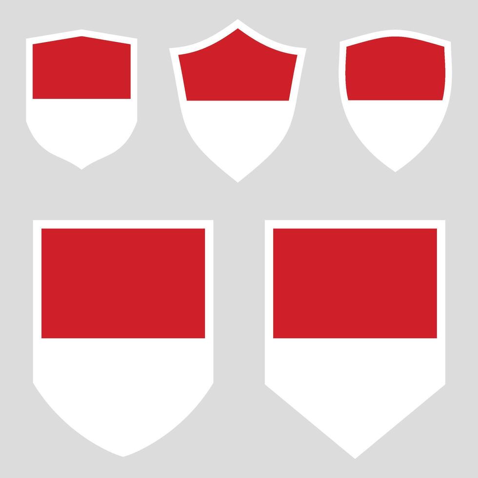 Monaco Set shield frame vector