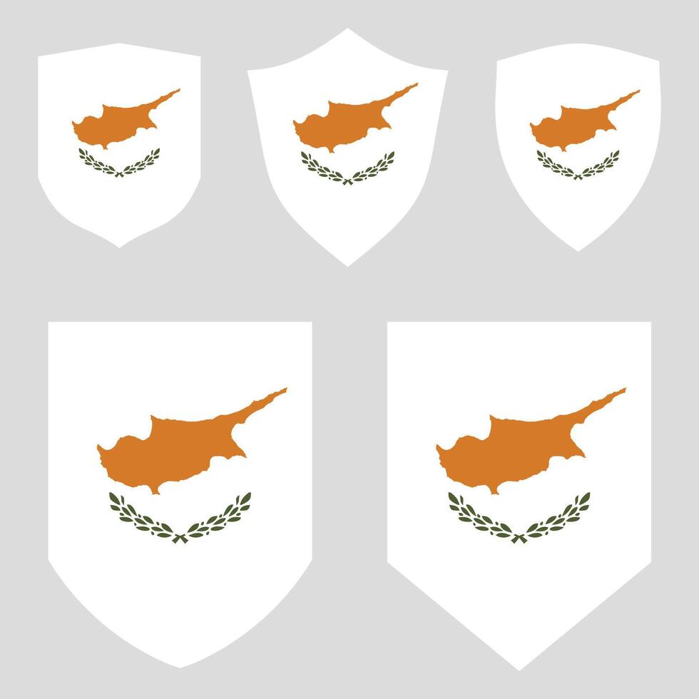 Cyprus Set shield frame vector