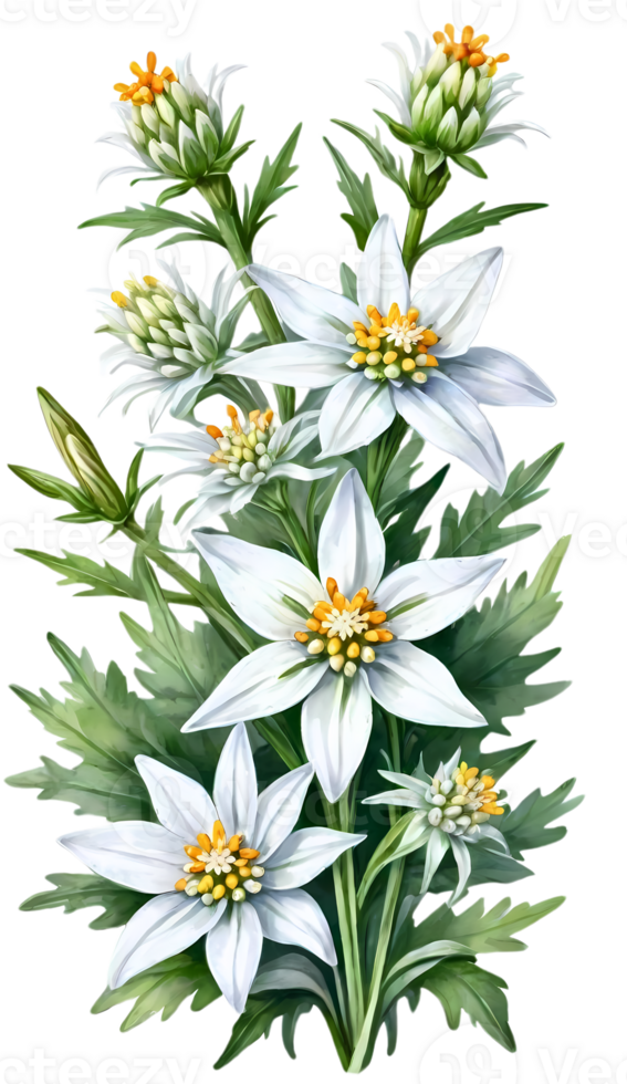 Beautiful and elegant flower bouquet on transparent background png