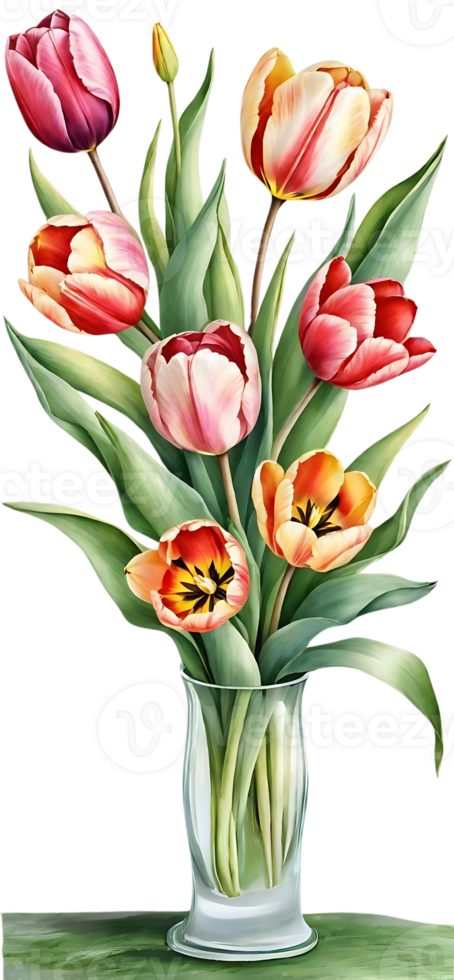 Beautiful and elegant flower bouquet on transparent background png