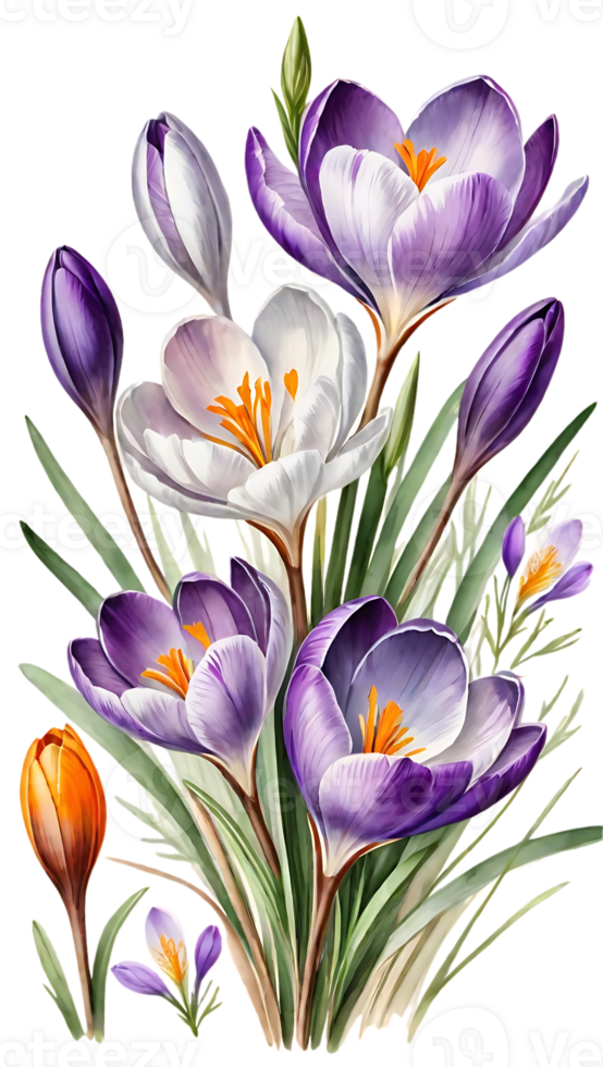 Beautiful and elegant flower bouquet on transparent background png