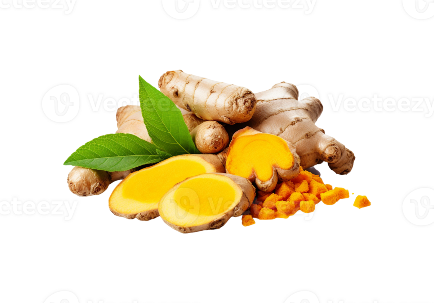 Turmeric isolated on transparent background png