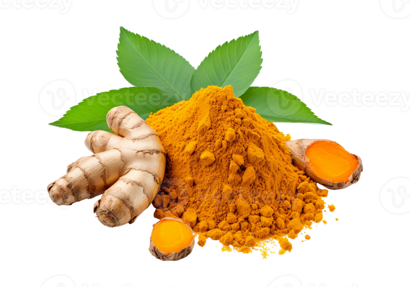 Turmeric isolated on transparent background png