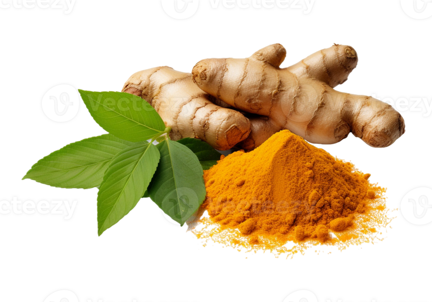 Turmeric isolated on transparent background png