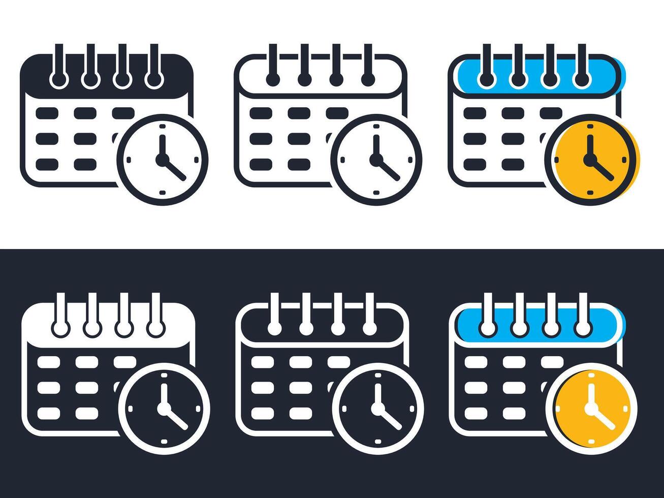 calendar icon, simple design illustration, design style with different colors. easy to edit use for websites, apps, etc. vector