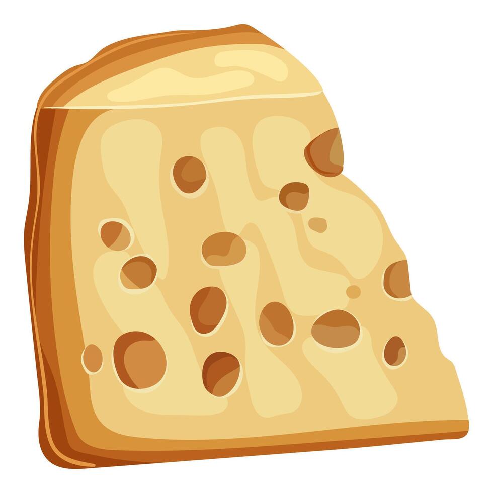 A piece of cheese. Illustration on a white background. vector