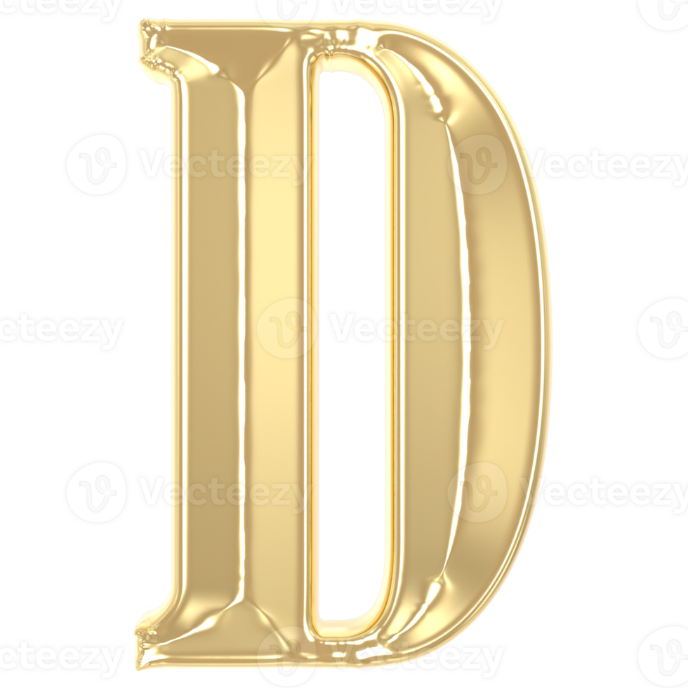 D Font Gold 3D Rendering png