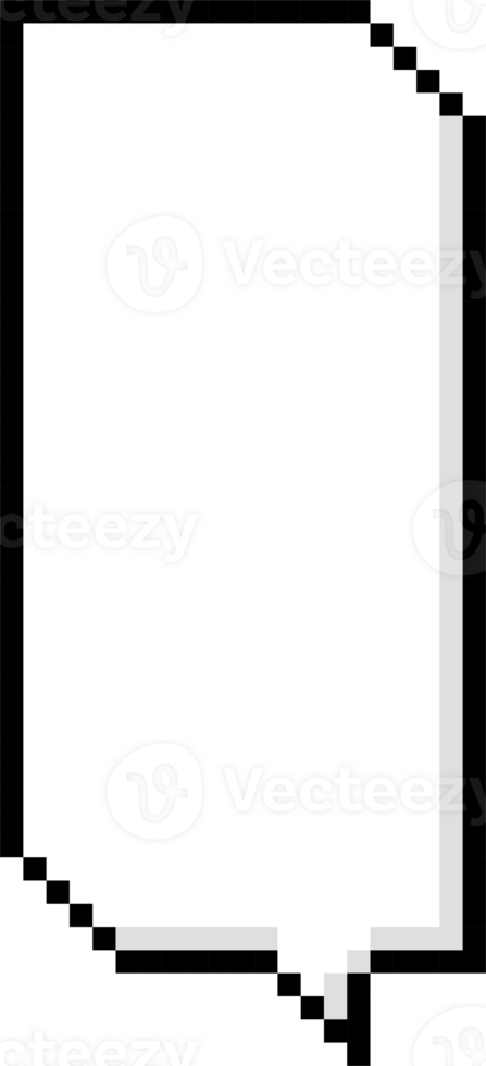 8bit retro game pixel speech bubble balloon icon sticker memo keyword planner text box banner png
