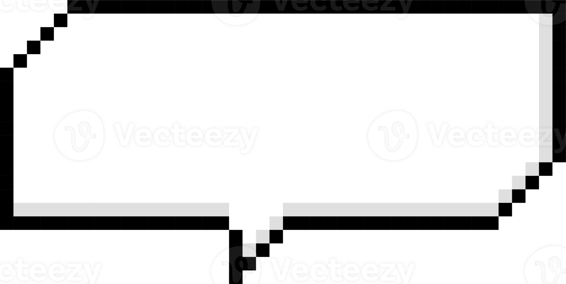 8bit retro game pixel speech bubble balloon icon sticker memo keyword planner text box banner png