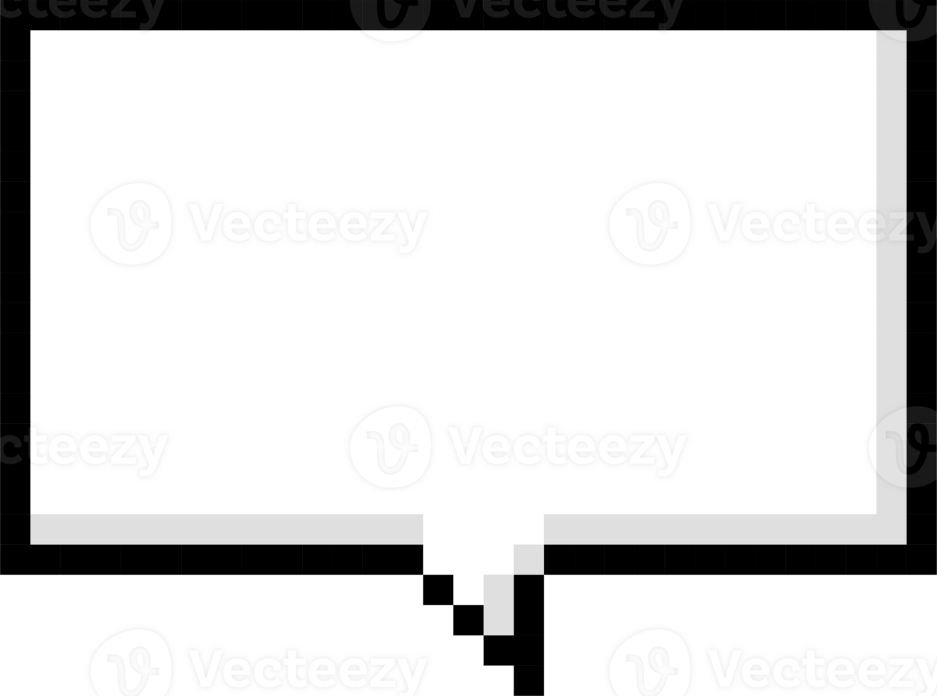 8bit retro game pixel speech bubble balloon icon sticker memo keyword planner text box banner png
