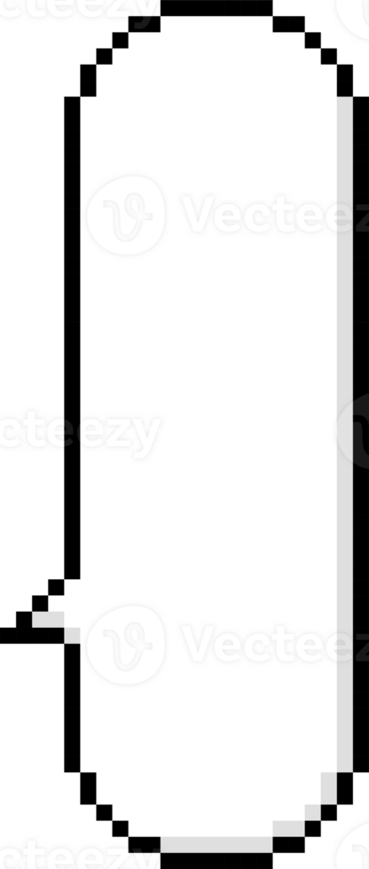8bit retro game pixel speech bubble balloon icon sticker memo keyword planner text box banner png