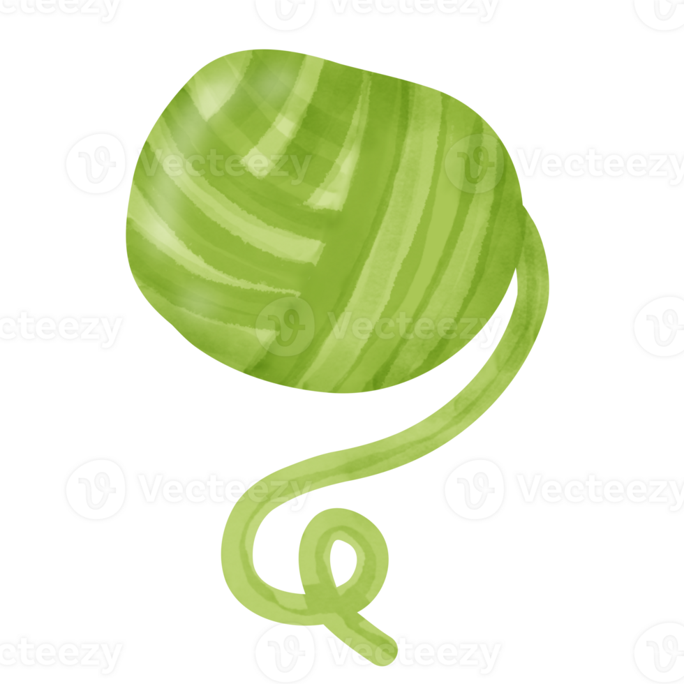 Watercolor yarn clipart. png