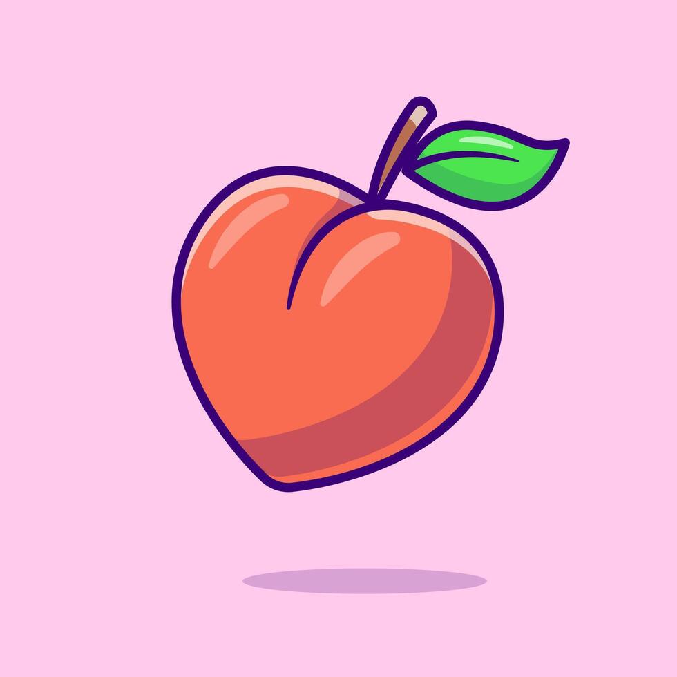 Peach Fruit Cartoon vector