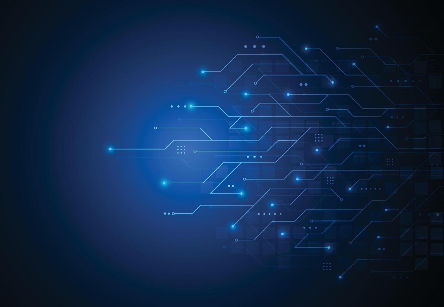 Abstract background with technology circuit board texture. Artificial intelligence electronic board. Communication and engineering concept vector
