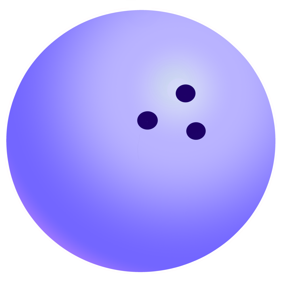 Bowling ball, big violet ball, Bowling sports icon isolated.Element illustration png
