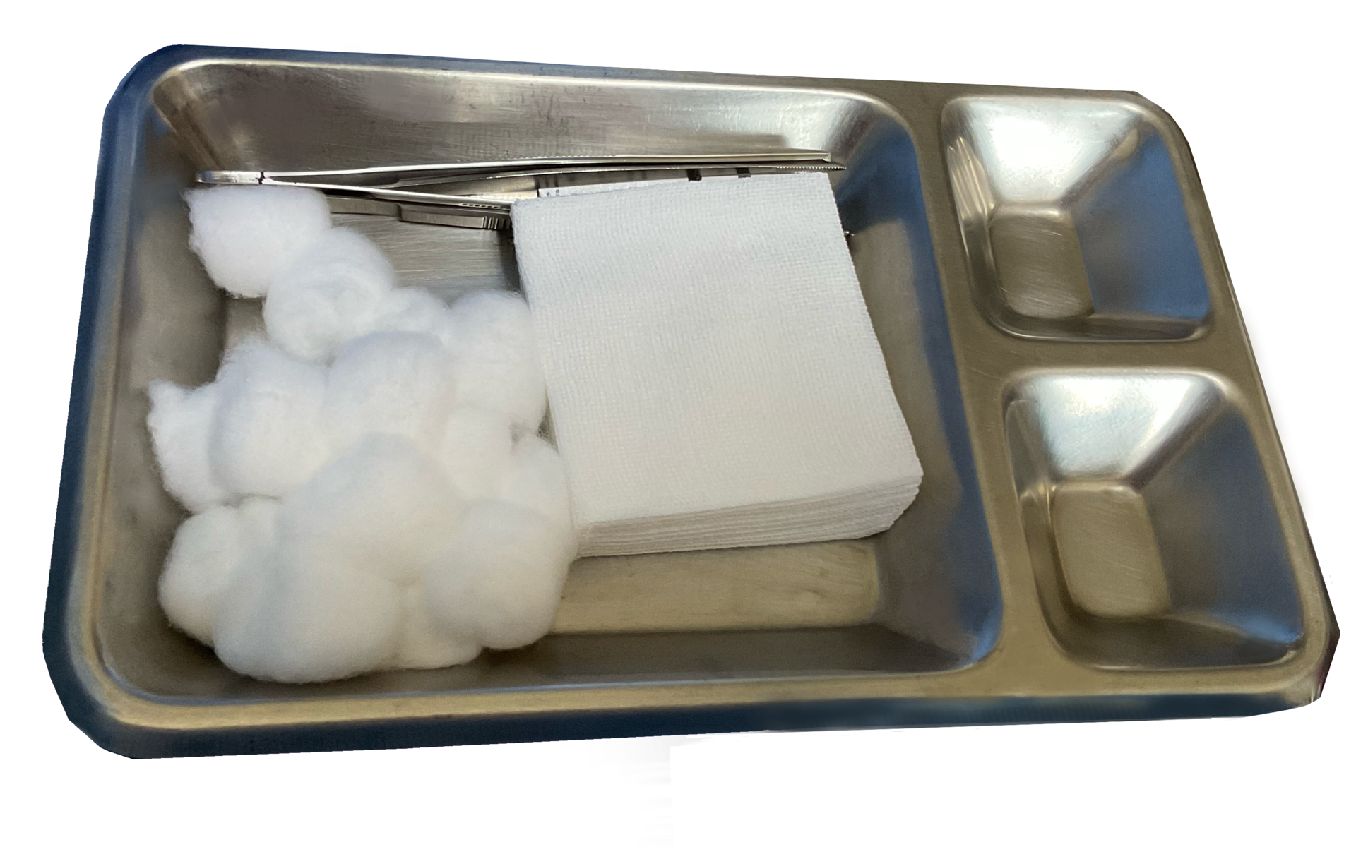 Wound dressing kit Wound care set includes stainless steel tray, cotton