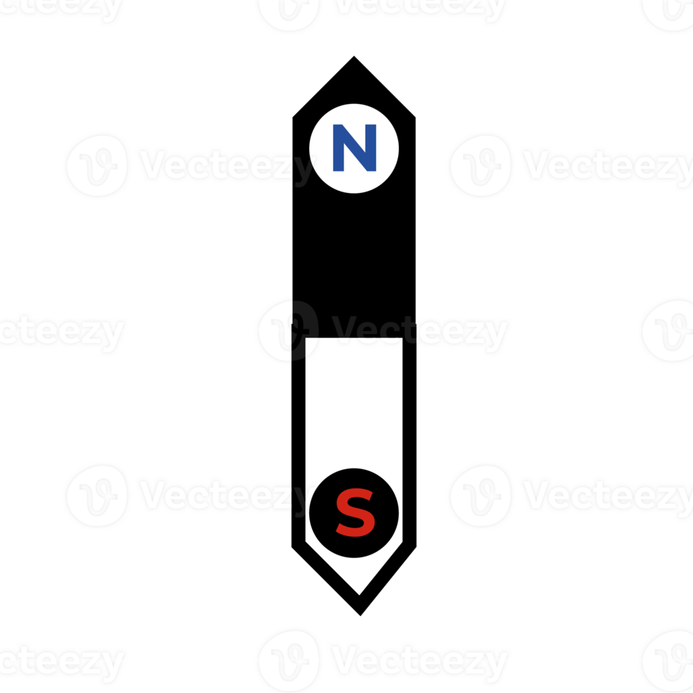 Bar magnet icon. n-pole and s-pole magnets. png