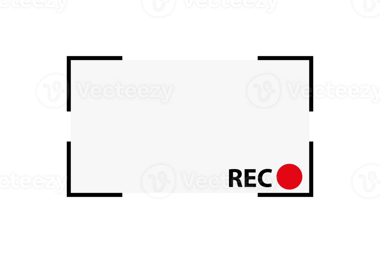Flat design REC frame icon. png