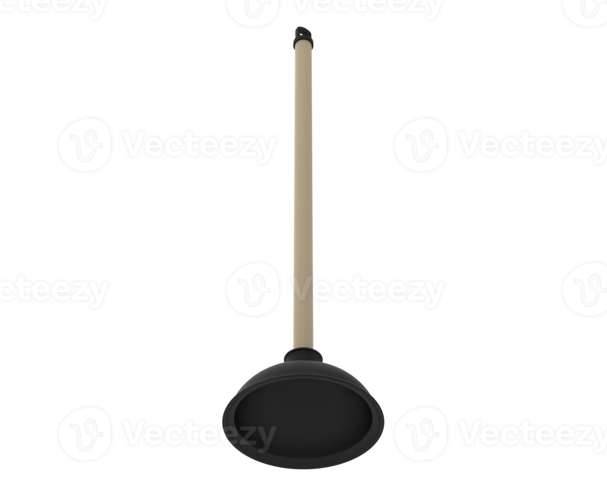 Plunger isolated on background. 3d rendering - illustration png